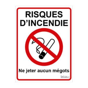 Panneau "Risques d'incendie"
