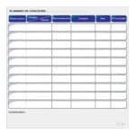 Planning de concours - Bleu