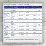 Planning de concours - Bleu
