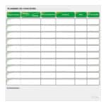 Planning de concours - Vert