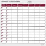 Planning d’enseignement semaine - Bordeaux