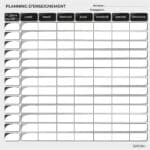Planning d’enseignement semaine - Noir
