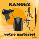 Panneau rangez votre matériel d'équitation - Orange