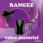 Panneau rangez votre matériel d'équitation - Violet