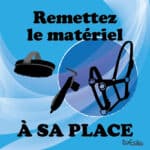 Panneau "Remettre le matériel à sa place" - Bleu
