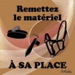 Panneau "Remettre le matériel à sa place" - Marron