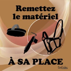 Panneau "Remettre le matériel à sa place" - Marron