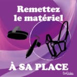 Panneau "Remettre le matériel à sa place" - Violet