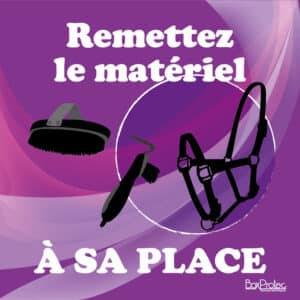 Panneau "Remettre le matériel à sa place" - Violet