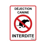 Panneau "Déjection canine interdite"