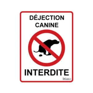 Panneau "Déjection canine interdite"