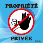 Panneau "Propriété privée" - bleu