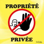 Panneau "Propriété privée" - jaune