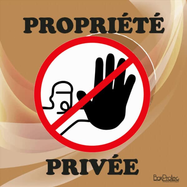 Panneau "Propriété privée" - marron