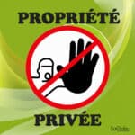 Panneau "Propriété privée" - vert