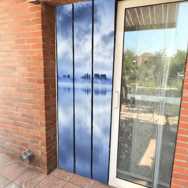 Moustiquaire de porte à personnaliser largeur 75cm - 3 bandes