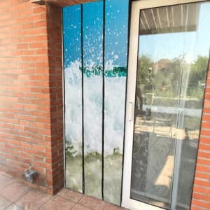 Moustiquaire de porte à personnaliser largeur 75cm - 3 bandes