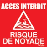 Panneau “Risque de noyade”