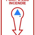 Panneau "Point d'eau incendie"