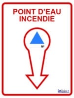 Panneau "Point d'eau incendie"