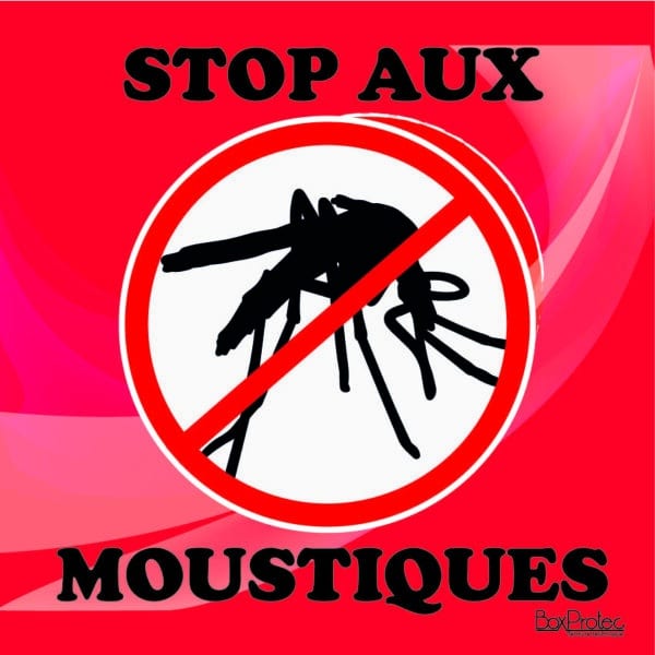 Panneau “Stop aux moustiques” - rouge