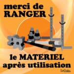 Panneau "Ranger le matériel après utilisation" - Orange