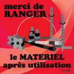 Panneau "Ranger le matériel après utilisation" - Rouge