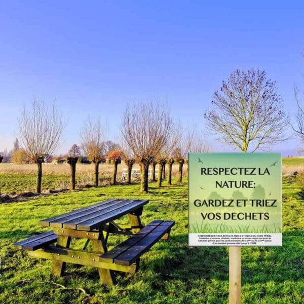 Panneau "Respectez la nature" - Campagne