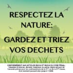 Panneau "Respectez la nature" - Campagne