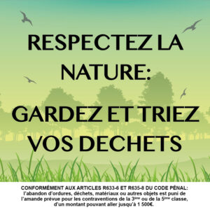 Panneau "Respectez la nature" - Campagne