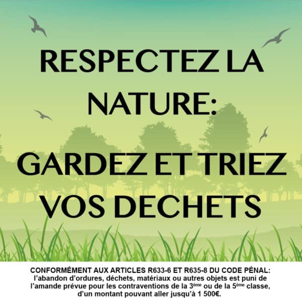 Panneau "Respectez la nature" - Campagne