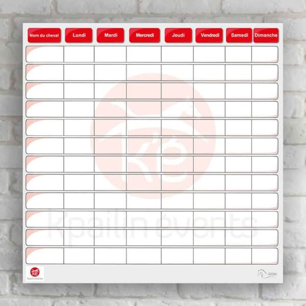 Planning 100% personnalisable Planning 100% personnalisable