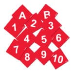 Numéros et lettres de cross fond orange