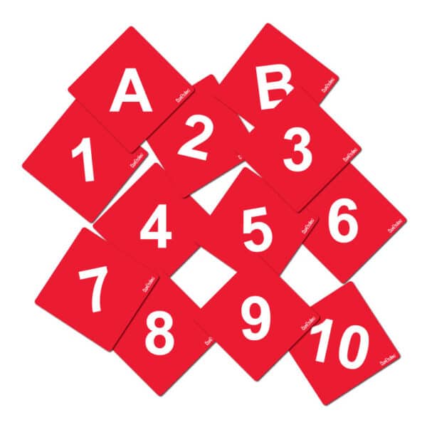 Numéros et lettres de cross fond orange