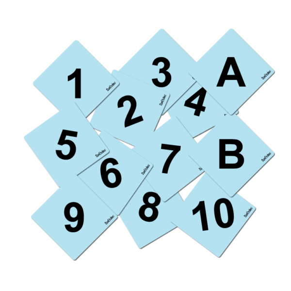 numéro et lettre d'obstacle de cross fond bleu