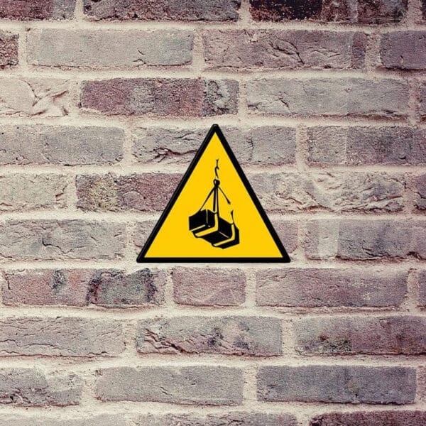 Panneau "Attention charge suspendue" Panneau "Attention charge suspendue"