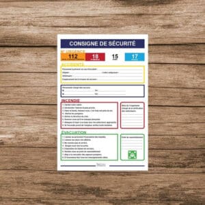 Panneau consigne de sécurité
