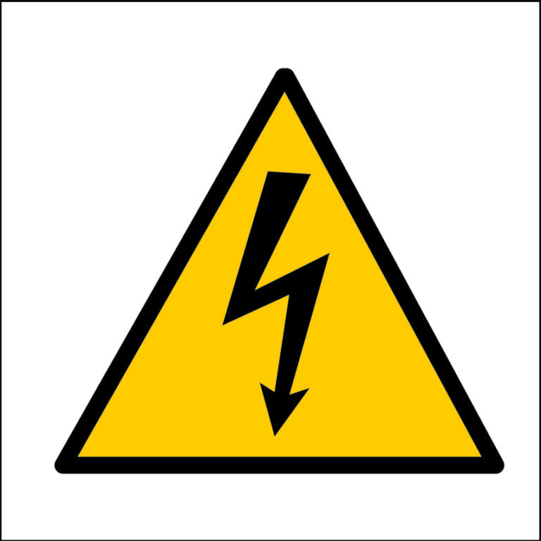 panneau danger électrique format carré