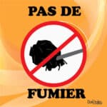 Panneau "Pas de fumier" - orange