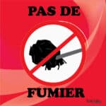 Panneau "Pas de fumier" - rouge