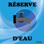 Panneau "Réserve d'eau" - bleu
