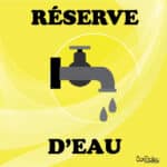 Panneau "Réserve d'eau" - jaune