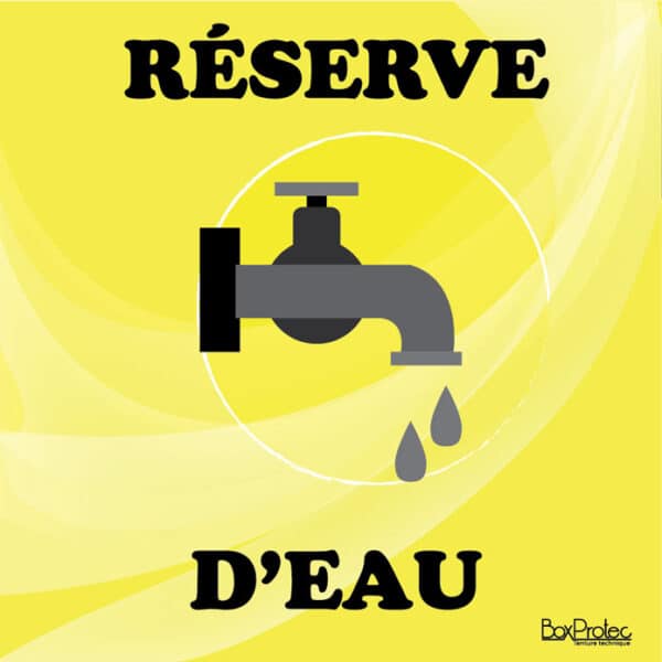 Panneau "Réserve d'eau" - jaune