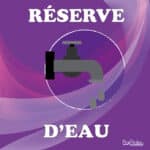 Panneau "Réserve d'eau" - violet