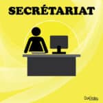 Panneau "Secrétariat" - Jaune