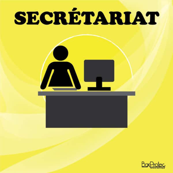 Panneau "Secrétariat" - Jaune