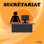 Panneau "Secrétariat" - Orange