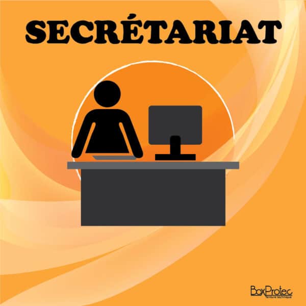 Panneau "Secrétariat" - Orange