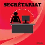 Panneau "Secrétariat" - Rouge