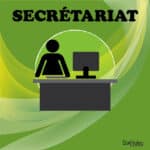 Panneau "Secrétariat" - Vert